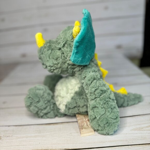Demdaco Nat & Jules Drake the Mellow Fellows Green & Blue 11" Triceratops Plush - Picture 6 of 10